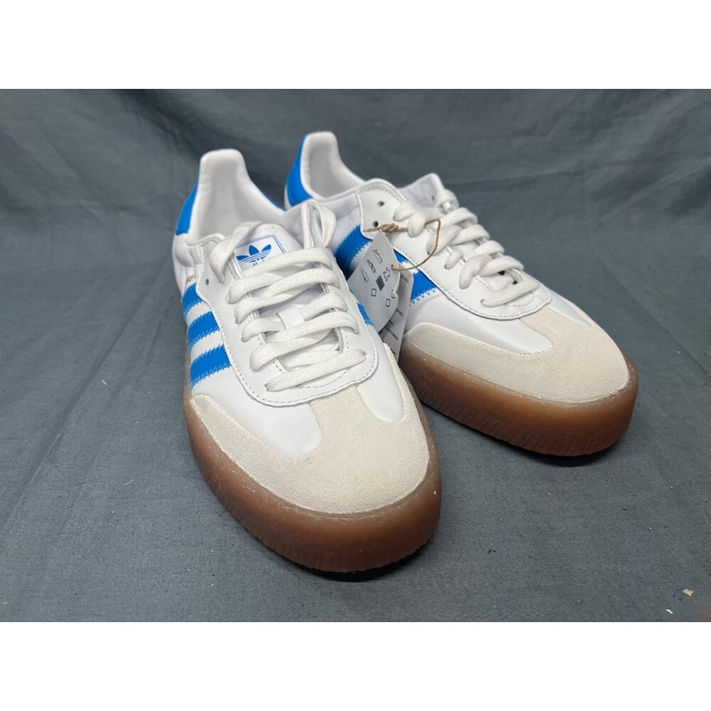 Adidas Sambae Platforms Sneakers Leather White Gum Girls Size 7 NEW NO BOX! - Picture 10 of 11